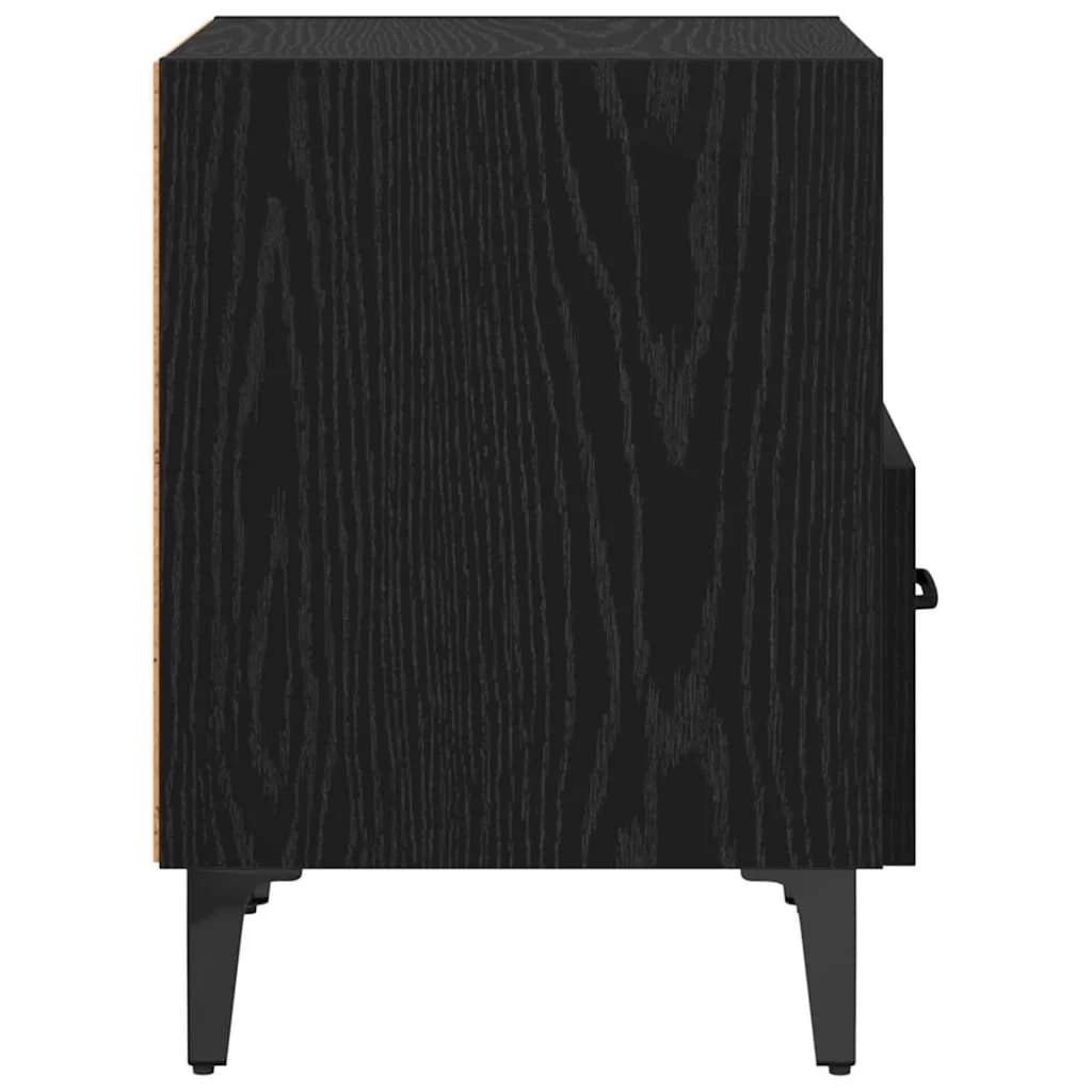 Nočna omarica 2 kos Črna Orehovina 40 x 35 x 47,5 cm - slika 8