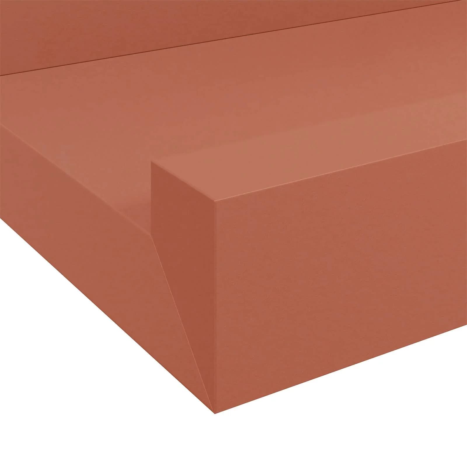 Stenska polica Montaža za steno 2 kos Rdeča 100 x 9 x 3 cm - slika 11