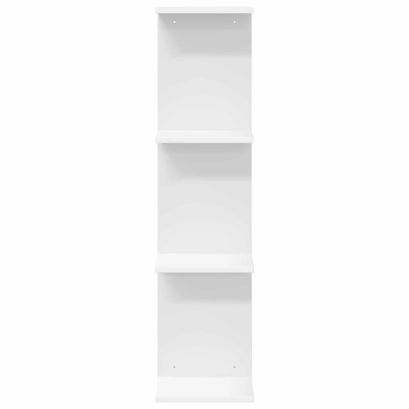 Stenska polica Bela 25 x 15 x 100 cm Inženirski les - slika 4