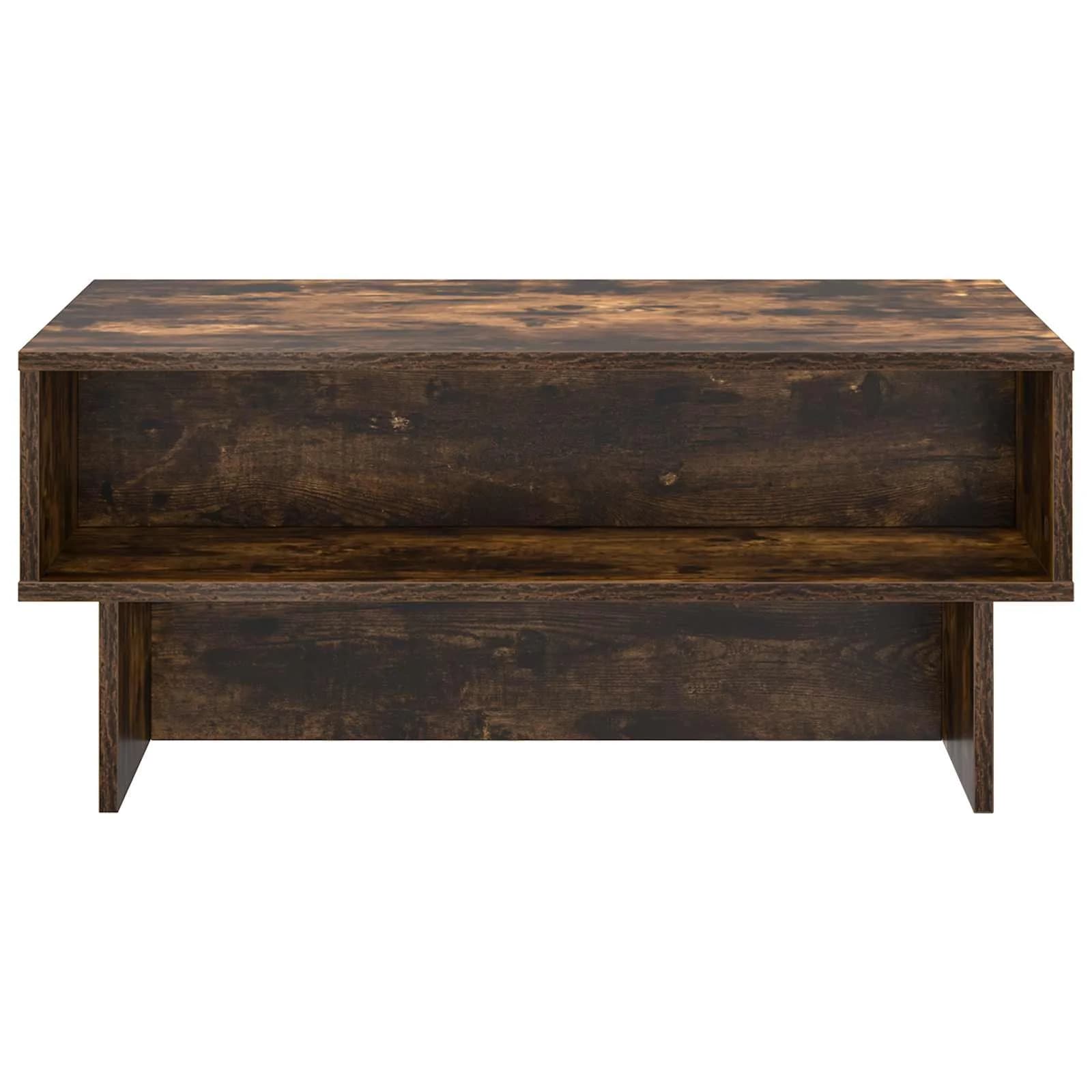 Klubska miza Dimljeni oreh 80 x 46 x 35 cm Inženirski les - slika 5