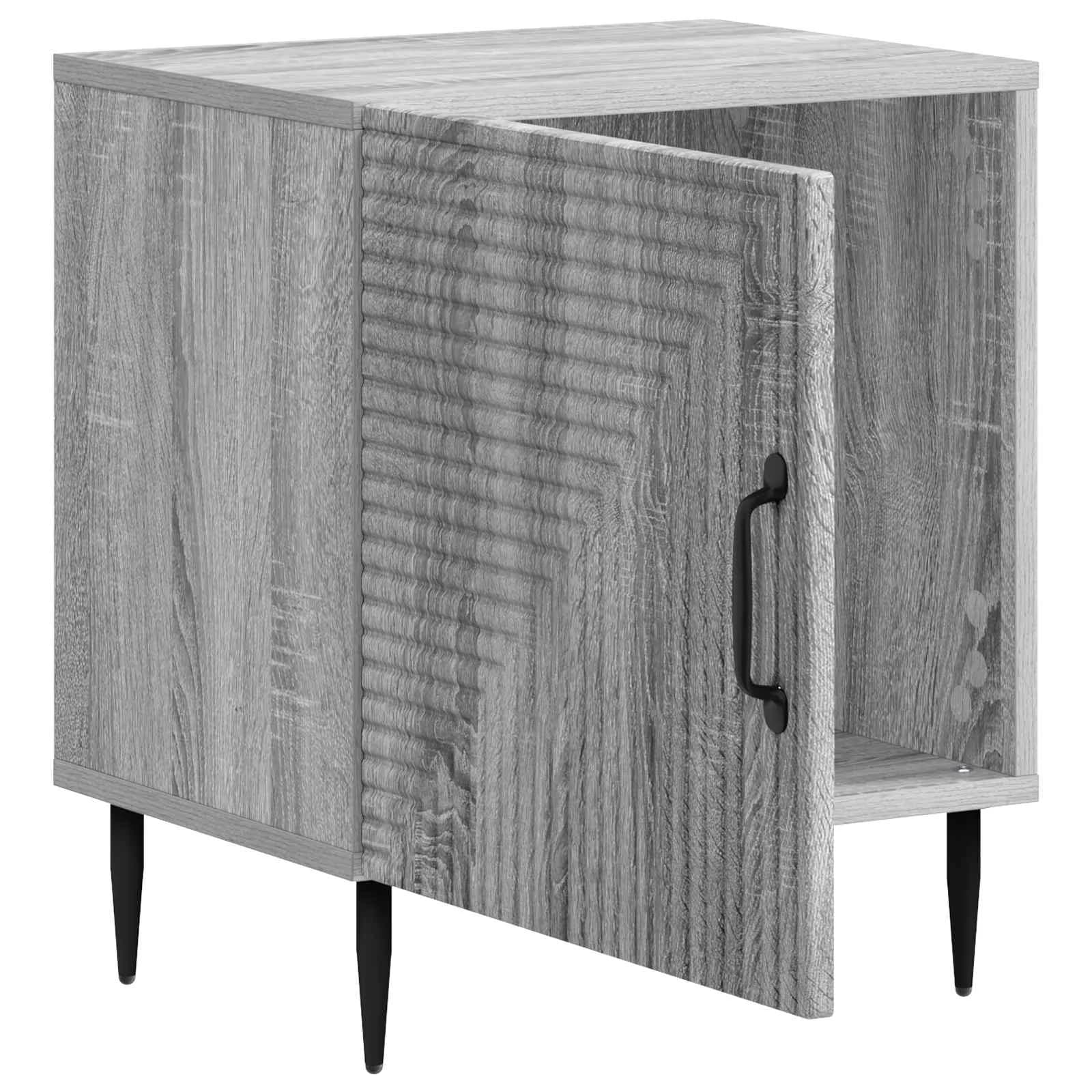 Nočna omarica Siva Sonoma 43 x 34,5 x 50 cm Inženirski les - slika 4