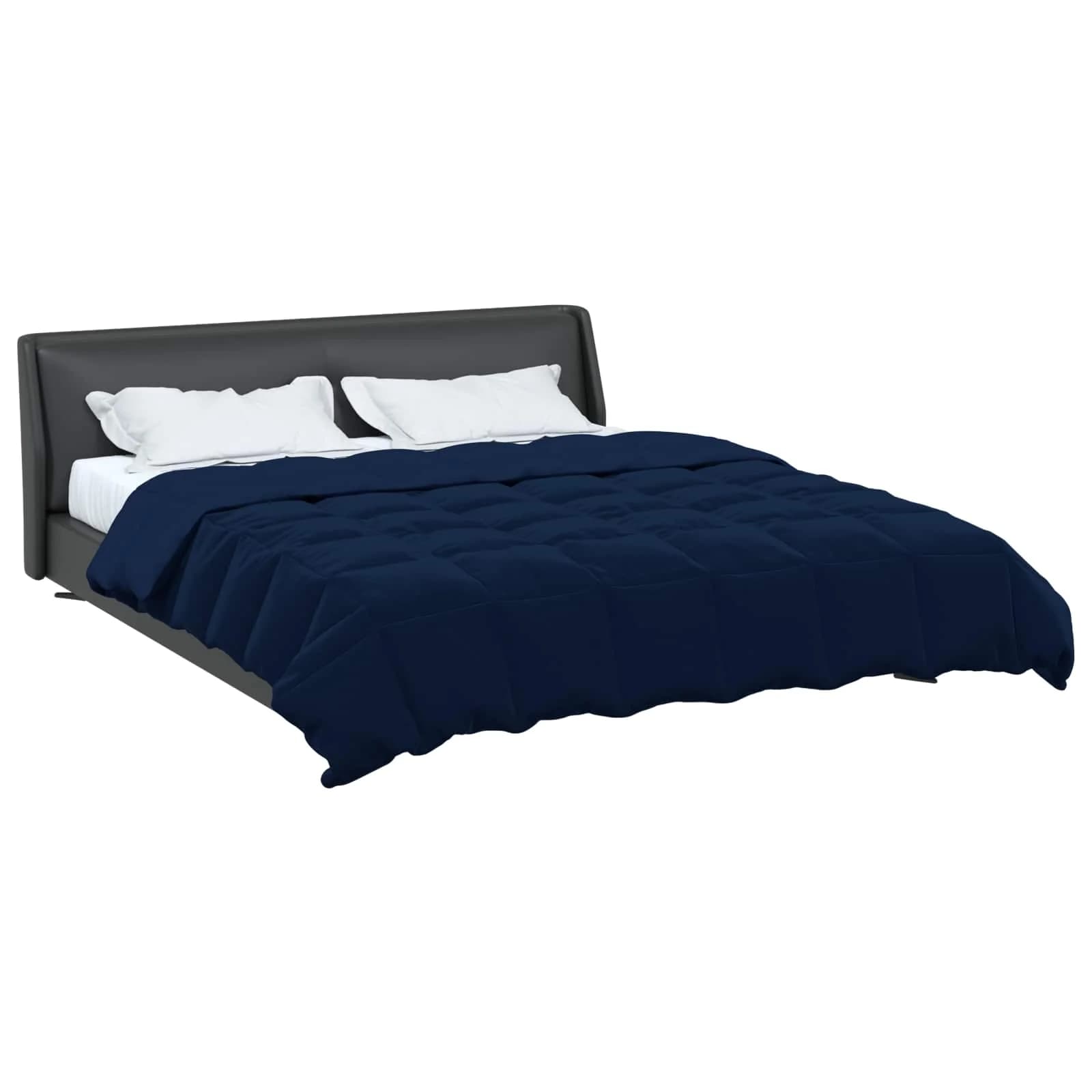 Zimska posteljnina Temno modra 200 x 220 cm Mikrovlakna - slika 3