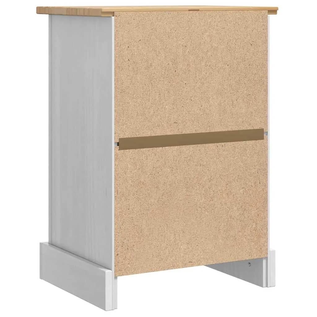 Nočna omarica Corona Bela 45 x 35 x 64 cm Masivno borovo les - slika 8