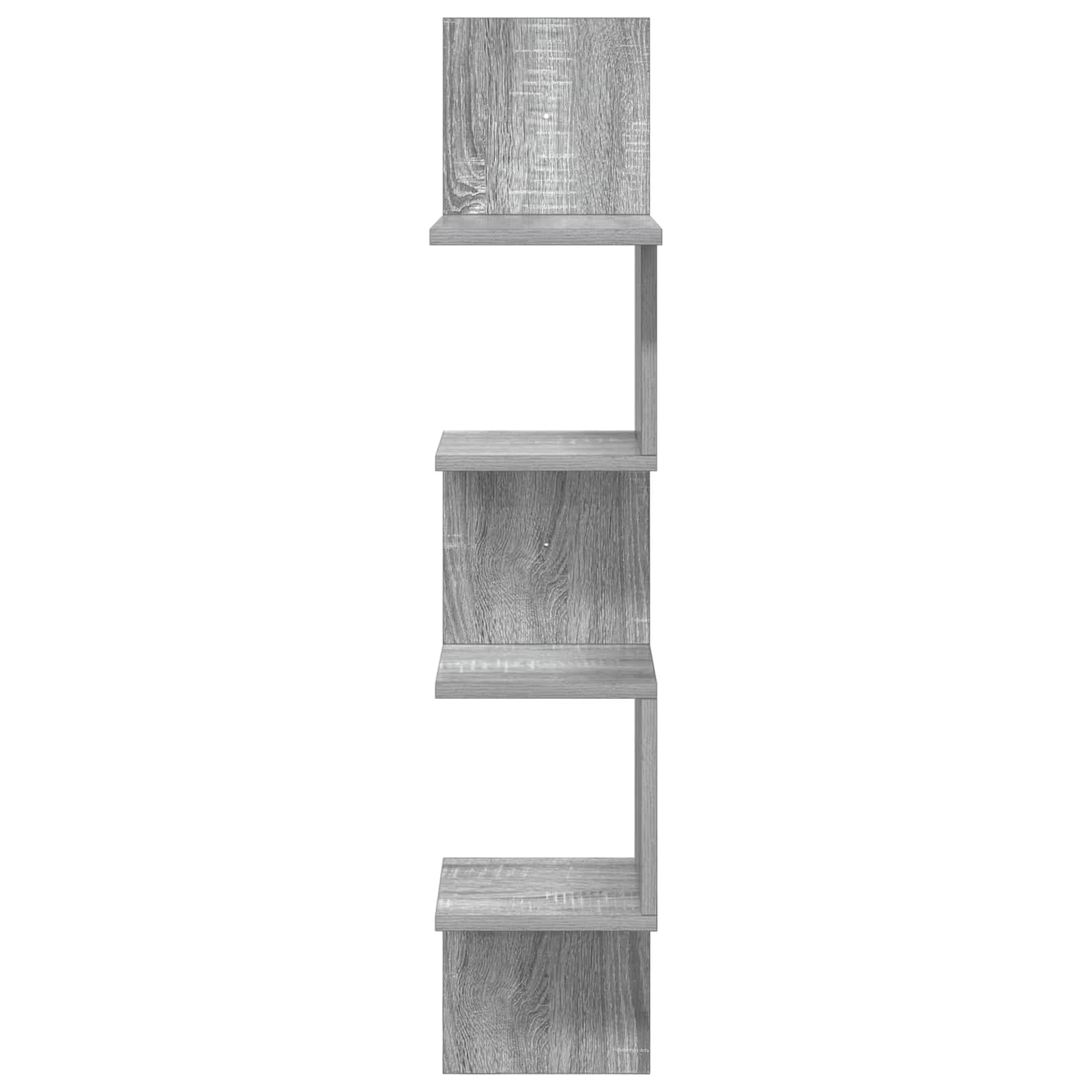 Stenska polica Montaža za steno Siva Sonoma 32 x 21 x 107 cm - slika 4