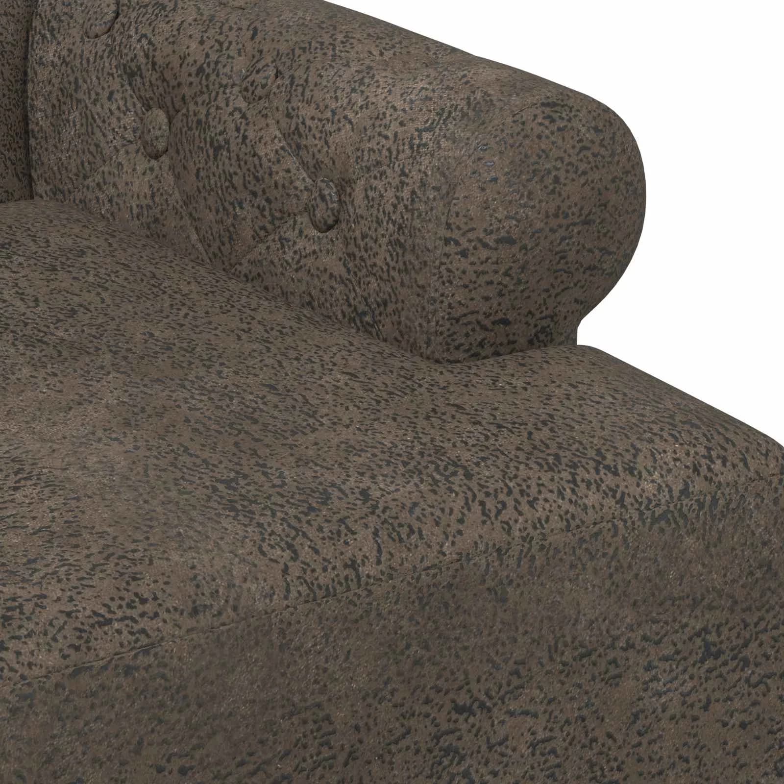 Dvojnica s gumbi Temno siva 120 x 65 x 78 cm Umetno nubuk usnje - slika 6