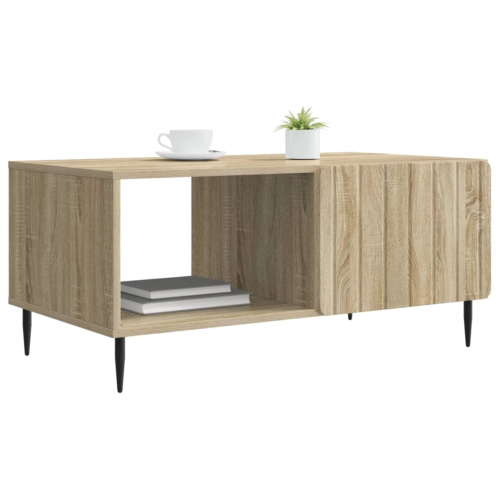Klubska miza Sonoma hrast 90 x 50 x 40 cm Inženirski les - slika 3