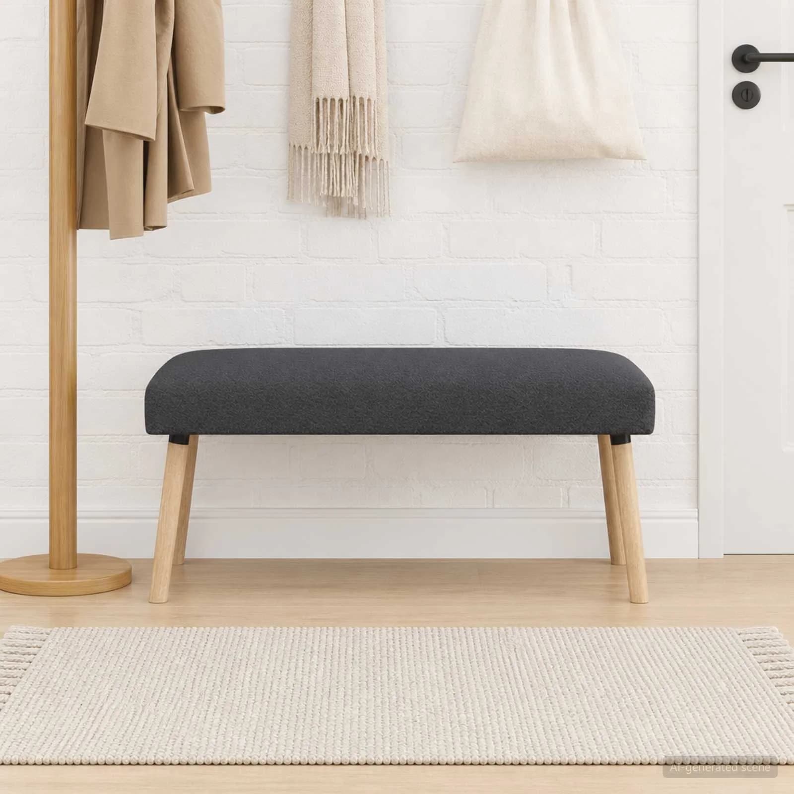 klop Enobarvno Temno siva 110 x 40 x 46 cm Bouclé