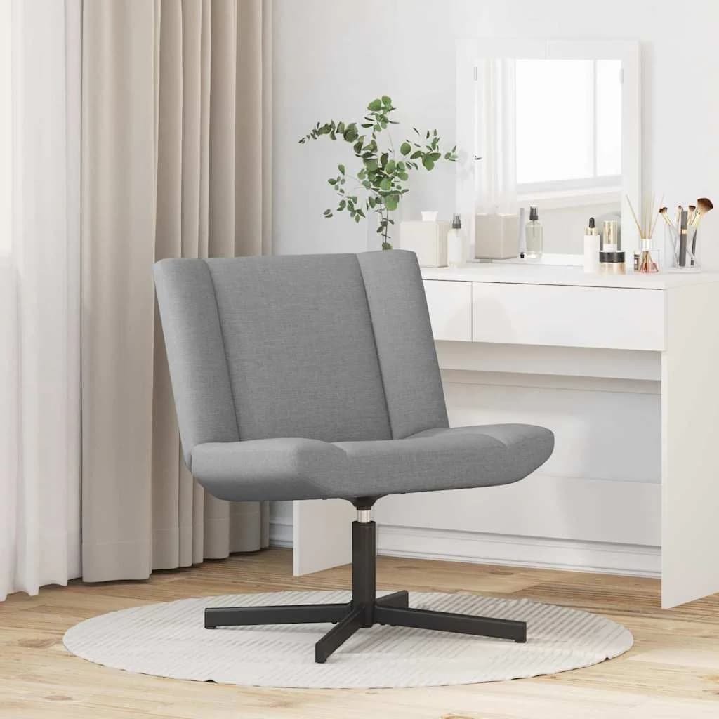 Vrtljiv stol Svetlo siva 63 x 75 x 76 cm blago - slika 3