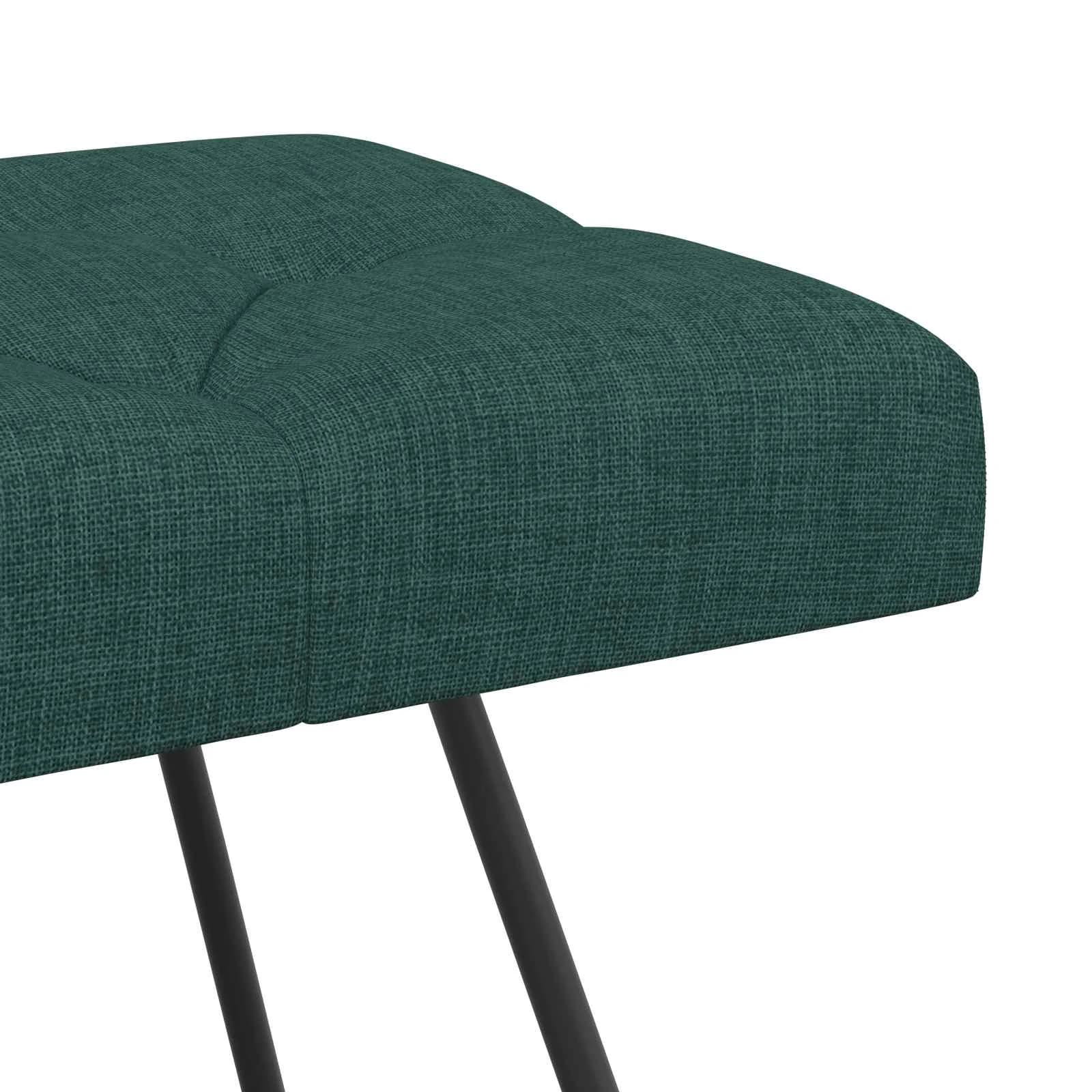 Klop s gumbnim oblazinjenjem Temno zelena 80 x 40 x 46 cm Blago - slika 6