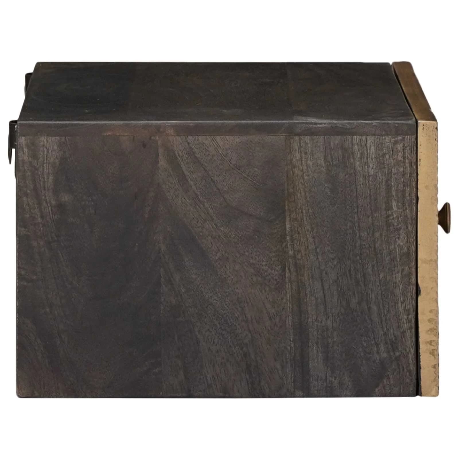 Ročno izdelana nočna omarica Kavna rjava 40 x 30 x 20 cm - slika 4
