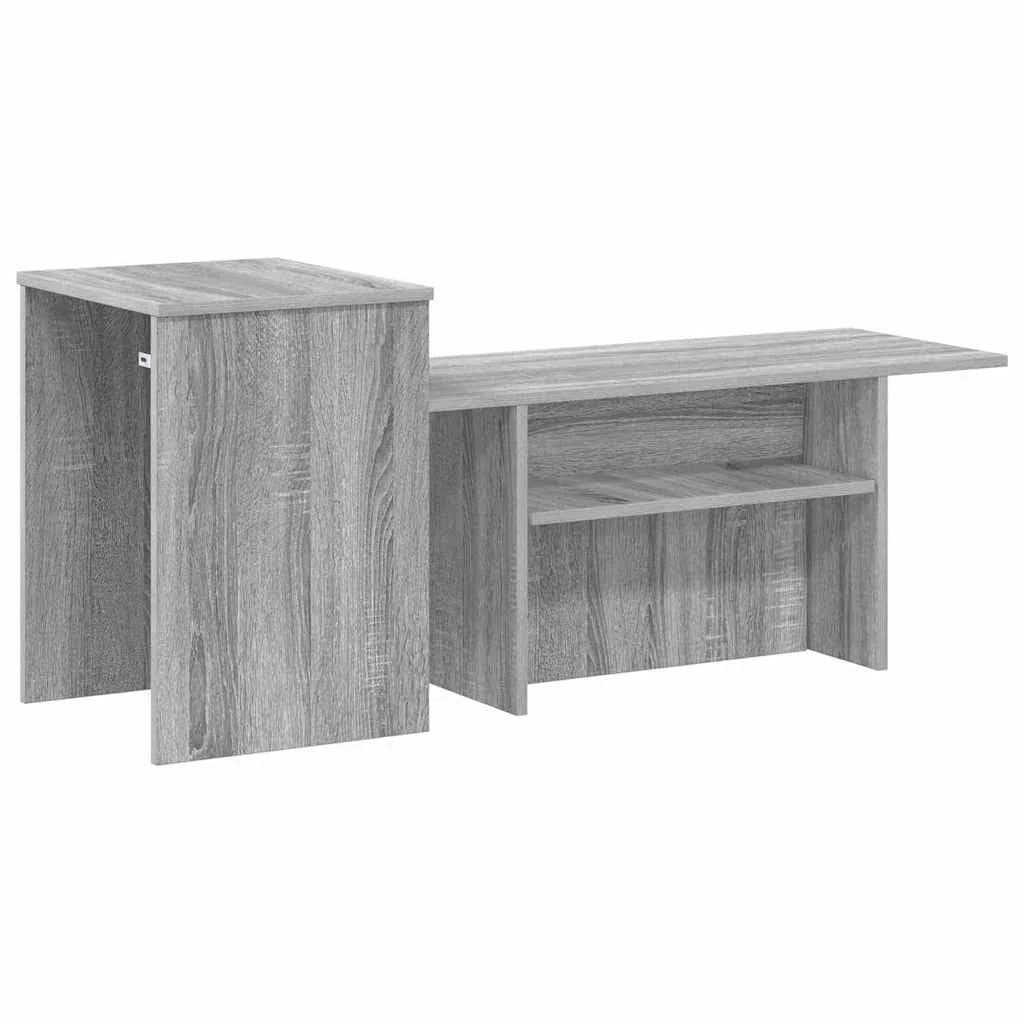 Konzolna miza Siva Sonoma 91,5 x 35 x 38,5 cm Inženirski les - slika 7