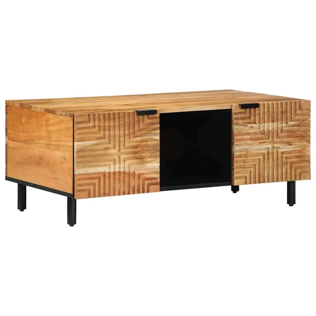 Klubska miza Rjava 100 x 54 x 40 cm Masiven les akacije - slika 2