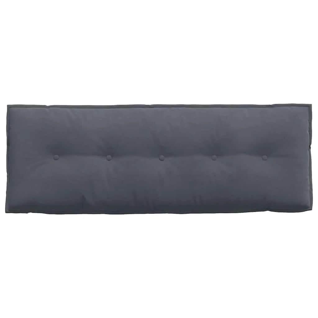Poglavni vzglavnik Temno siva 140 x 50 cm Žametna tkanina - slika 6