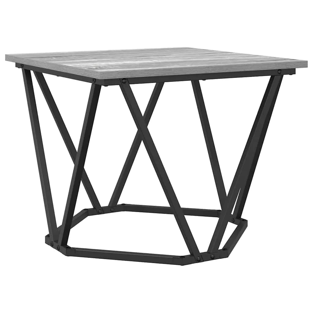 Klubska miza 3 kos Siva Sonoma 50 x 50 x 40 cm - slika 2
