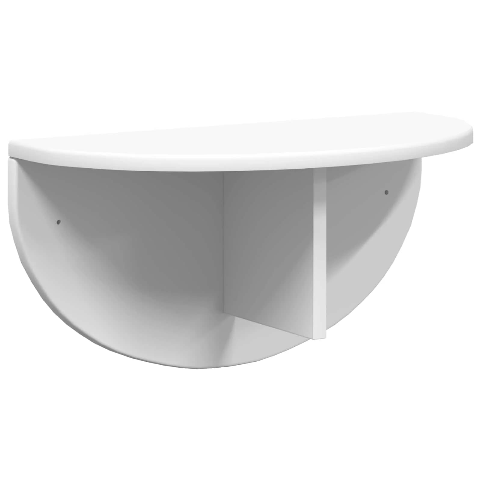 Stenska polica Montaža za steno 2 kos Bela 48 x 24 x 24 cm - slika 5