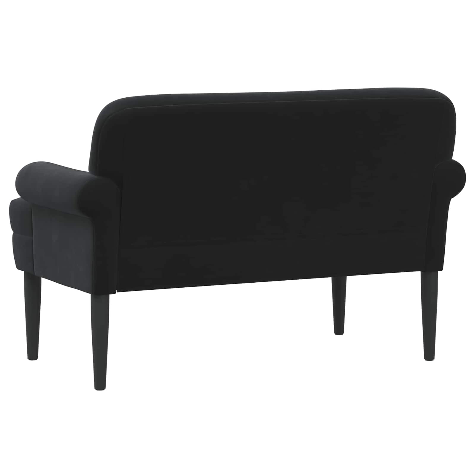 Dvojnica s gumbi Črna 120 x 66 x 78 cm Žamet - slika 5