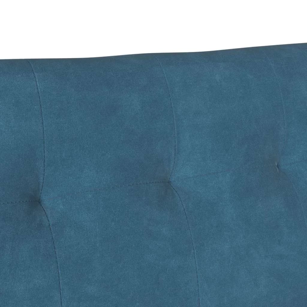 Chesterfield klop Modra 112 x 65,5 x 75 cm Žamet - slika 8