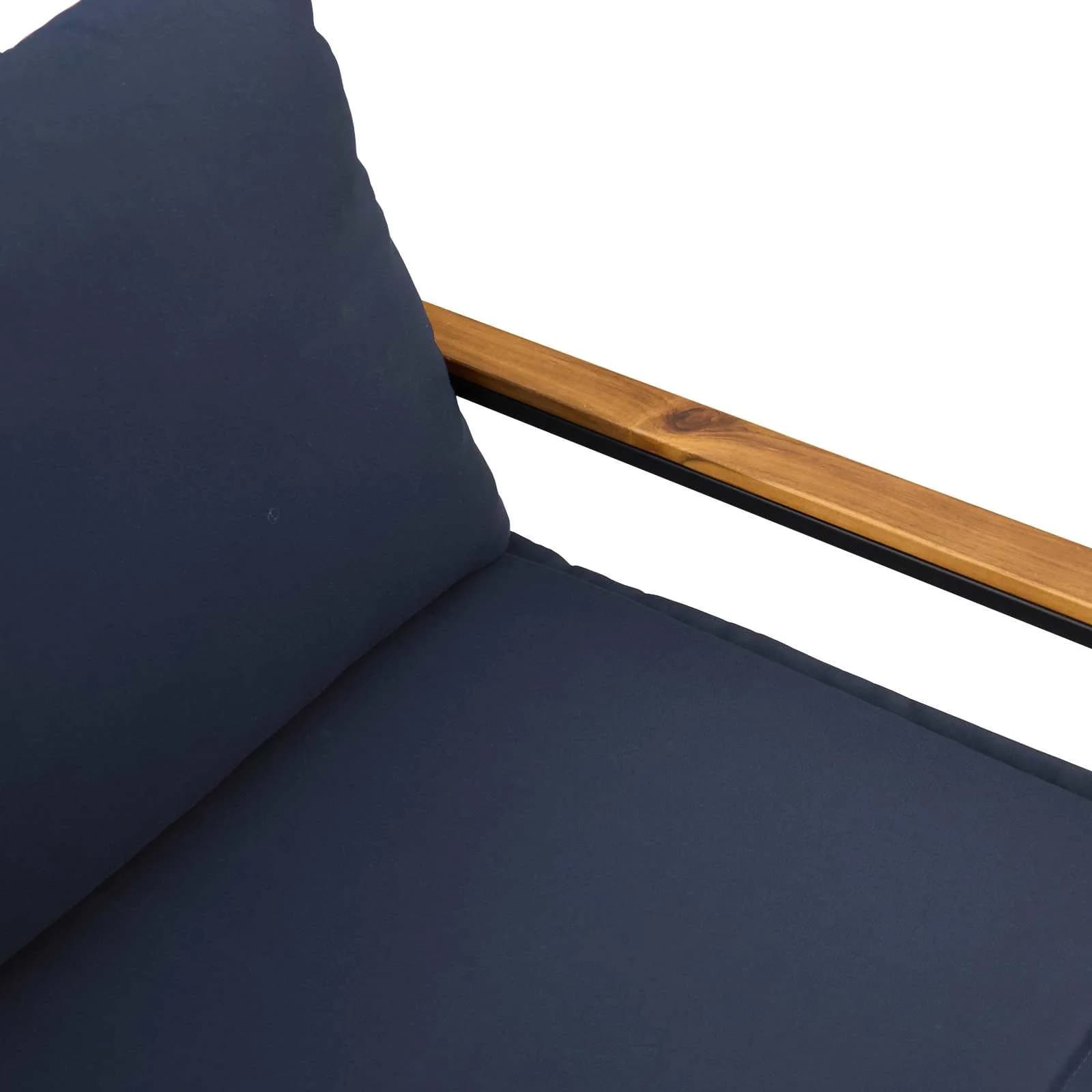 klop z blazino Siva in mornarsko modra 115 x 65 x 72 cm Ratan - slika 8
