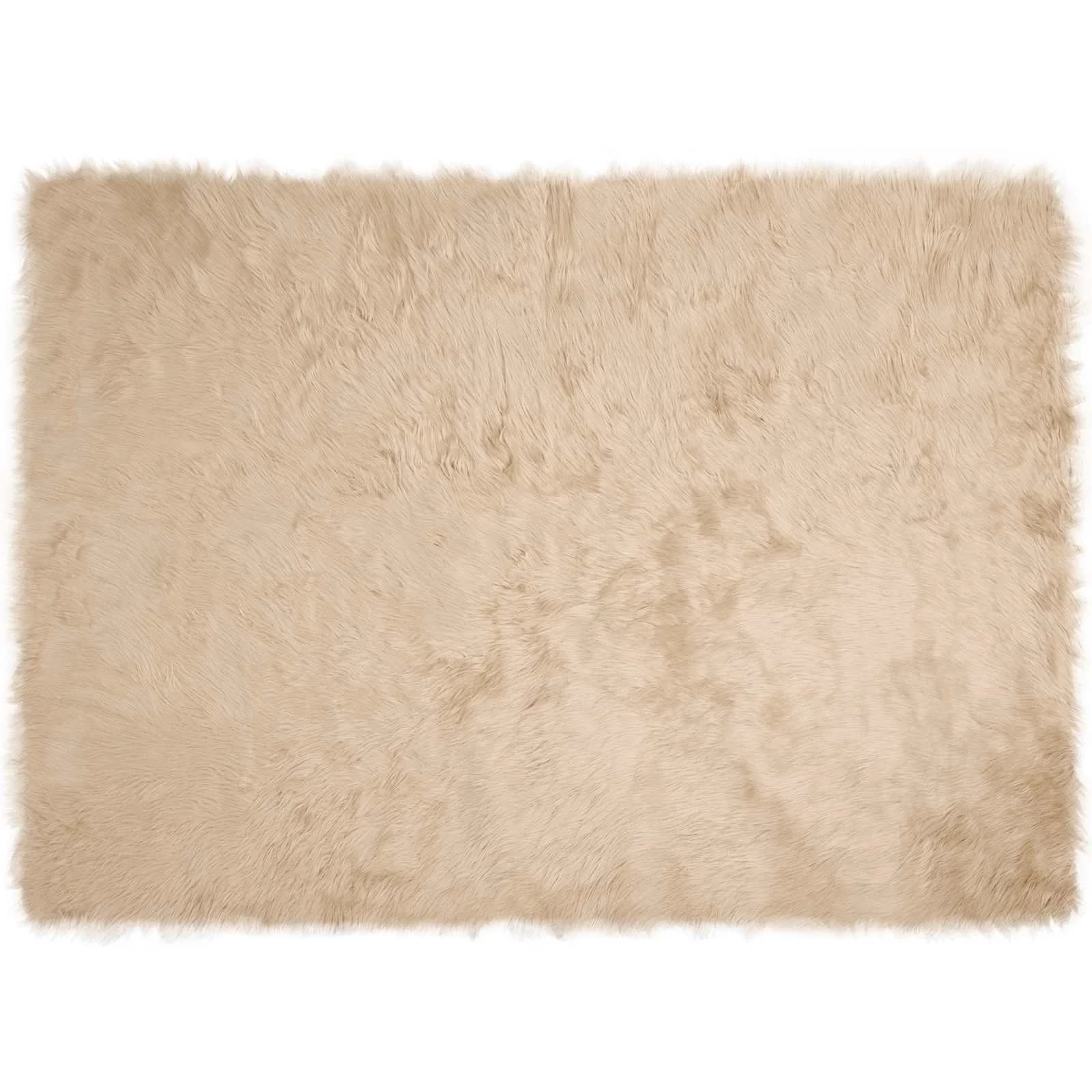 Preproga iz umetnega ovčjega krzna TAFALLA Bež 160 x 230 cm - slika 2