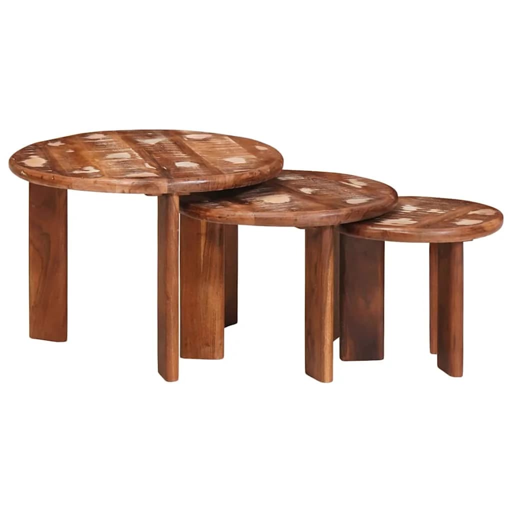 Mize za kavo z gnezdenjem 3 kos večbarvno Ø 54 x 40 cm - slika 2