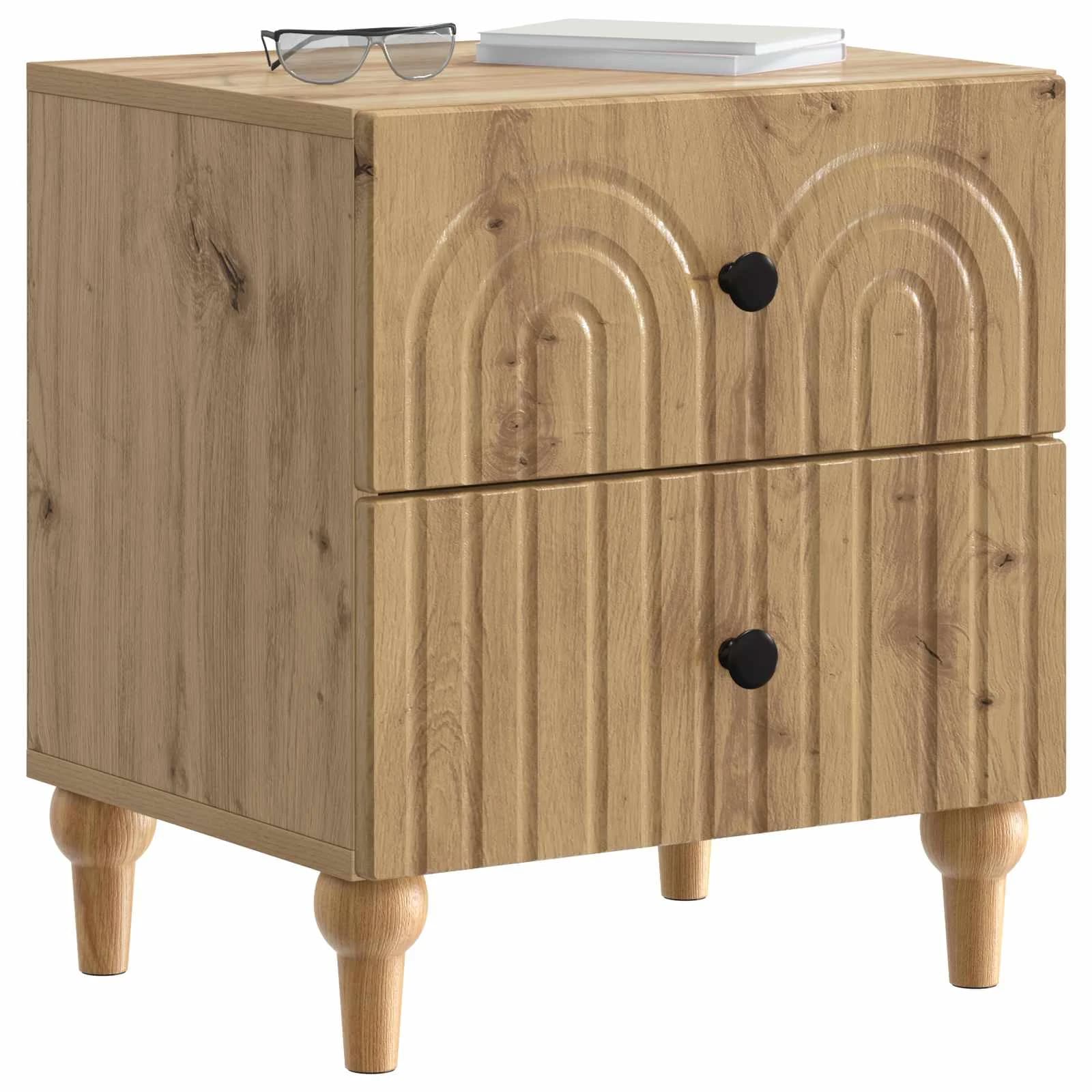 Nočna omarica Artisan hrast 43 x 34,5 x 48 cm Inženirski les - slika 3
