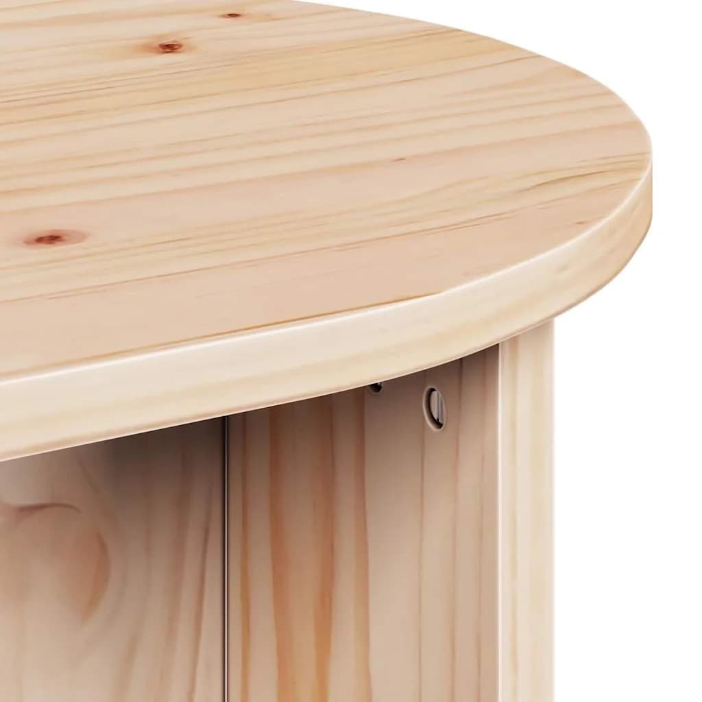 Klubska miza Naravna 80 x 39,5 x 35 cm Trden borov les - slika 10