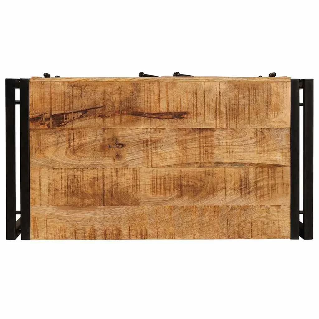 Nočna omarica Rjava 66 x 35 x 76 cm Trd, grob mango les - slika 8