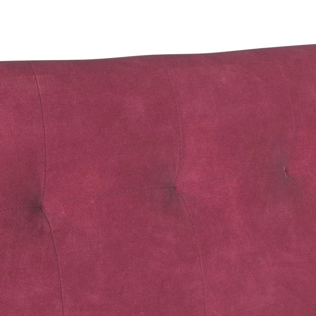 Chesterfield klop Vinorodna rdeča 112 x 65,5 x 75 cm Žamet - slika 8