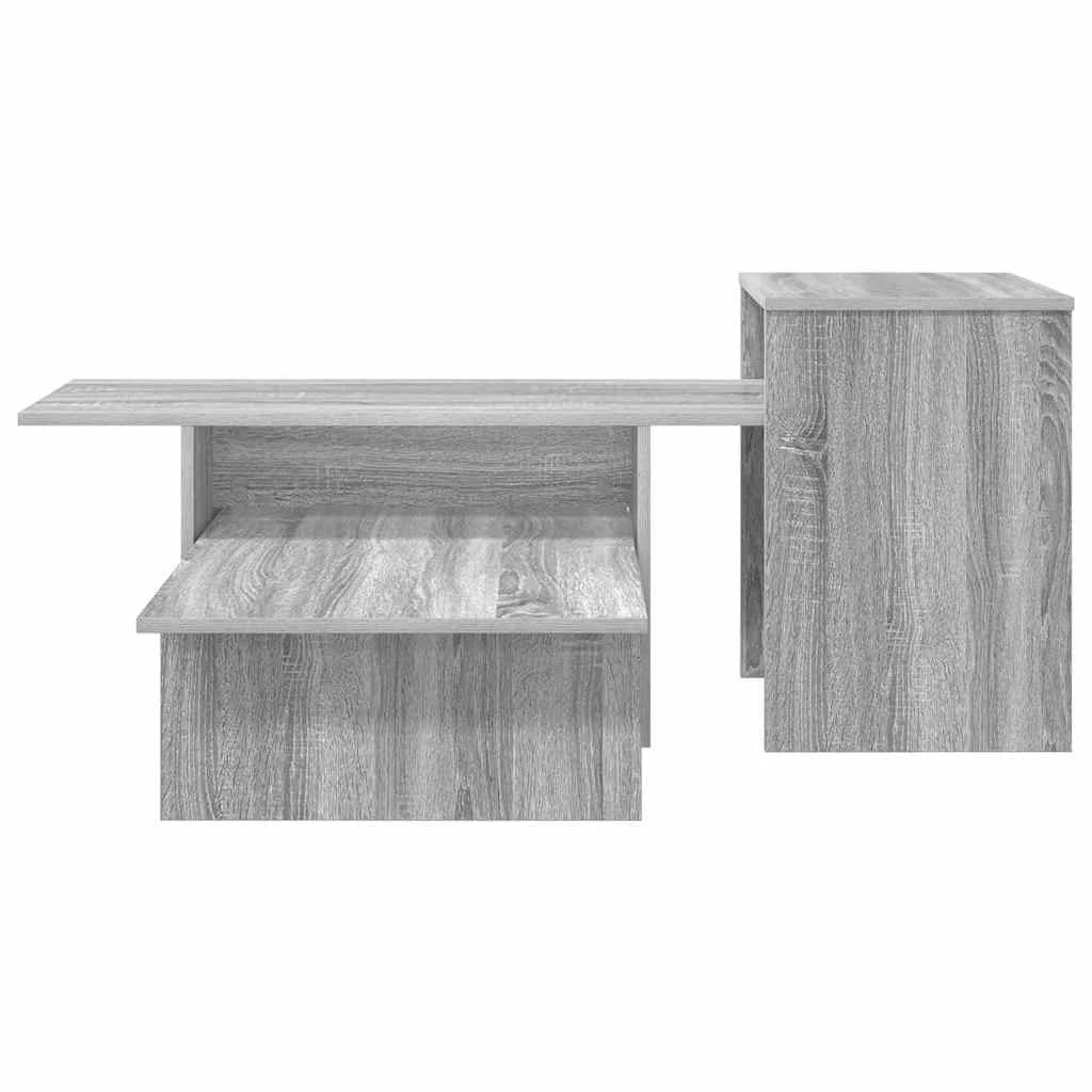 Konzolna miza Siva Sonoma 91,5 x 35 x 38,5 cm Inženirski les - slika 5