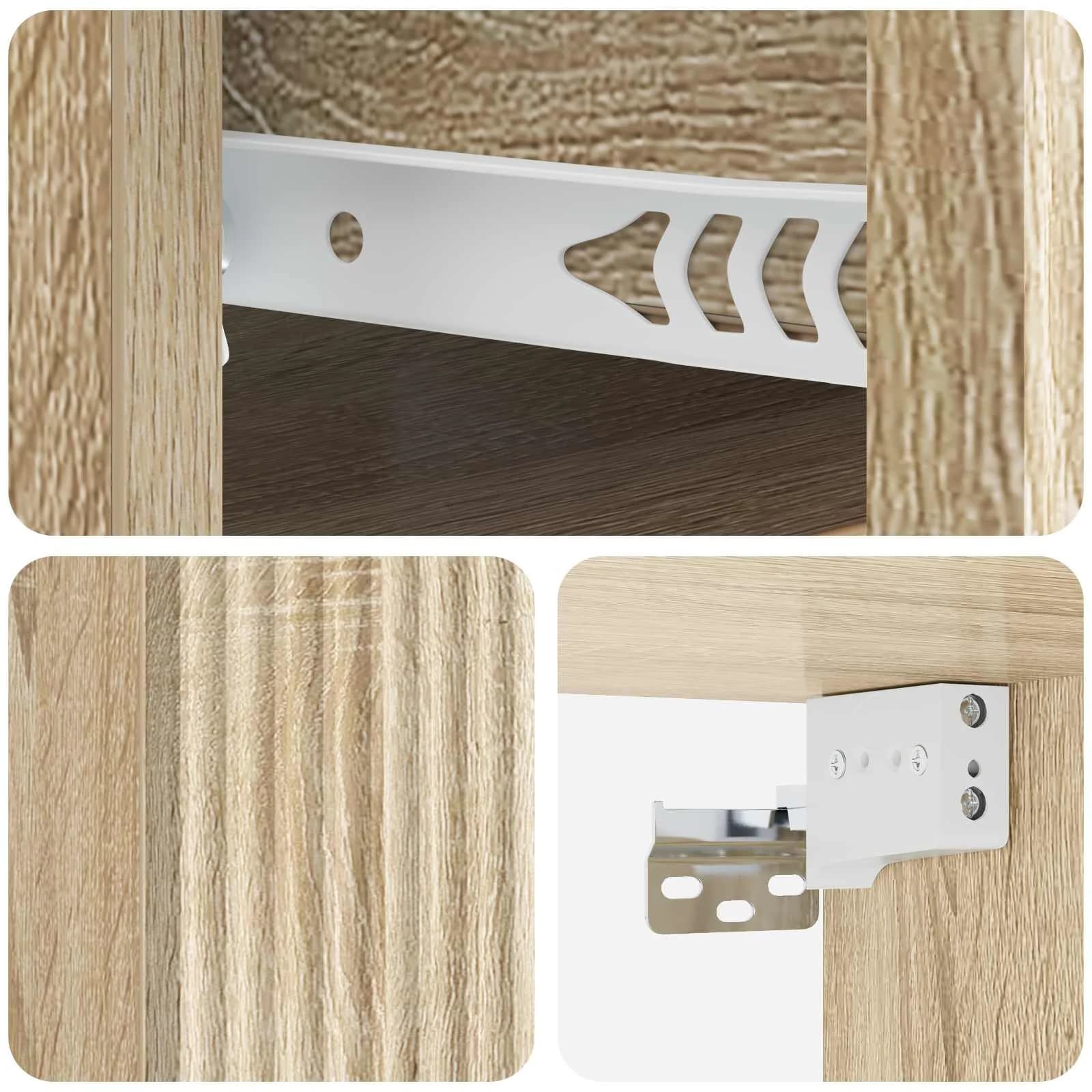 Stenski nočni omarici s predalom Sonoma hrast 33 x 34,5 x 20 cm - slika 8