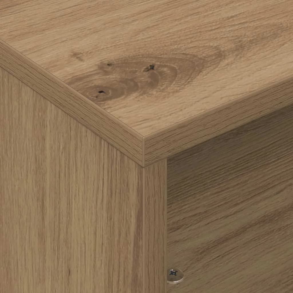 Stranska miza s kolesi Umetni hrast 50,5 x 50 x 30 cm - slika 8