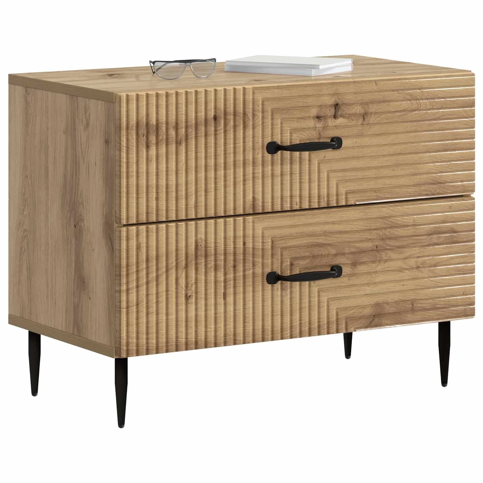Nočna omarica Artisan hrast 62 x 34,5 x 47,5 cm Inženirski les - slika 3