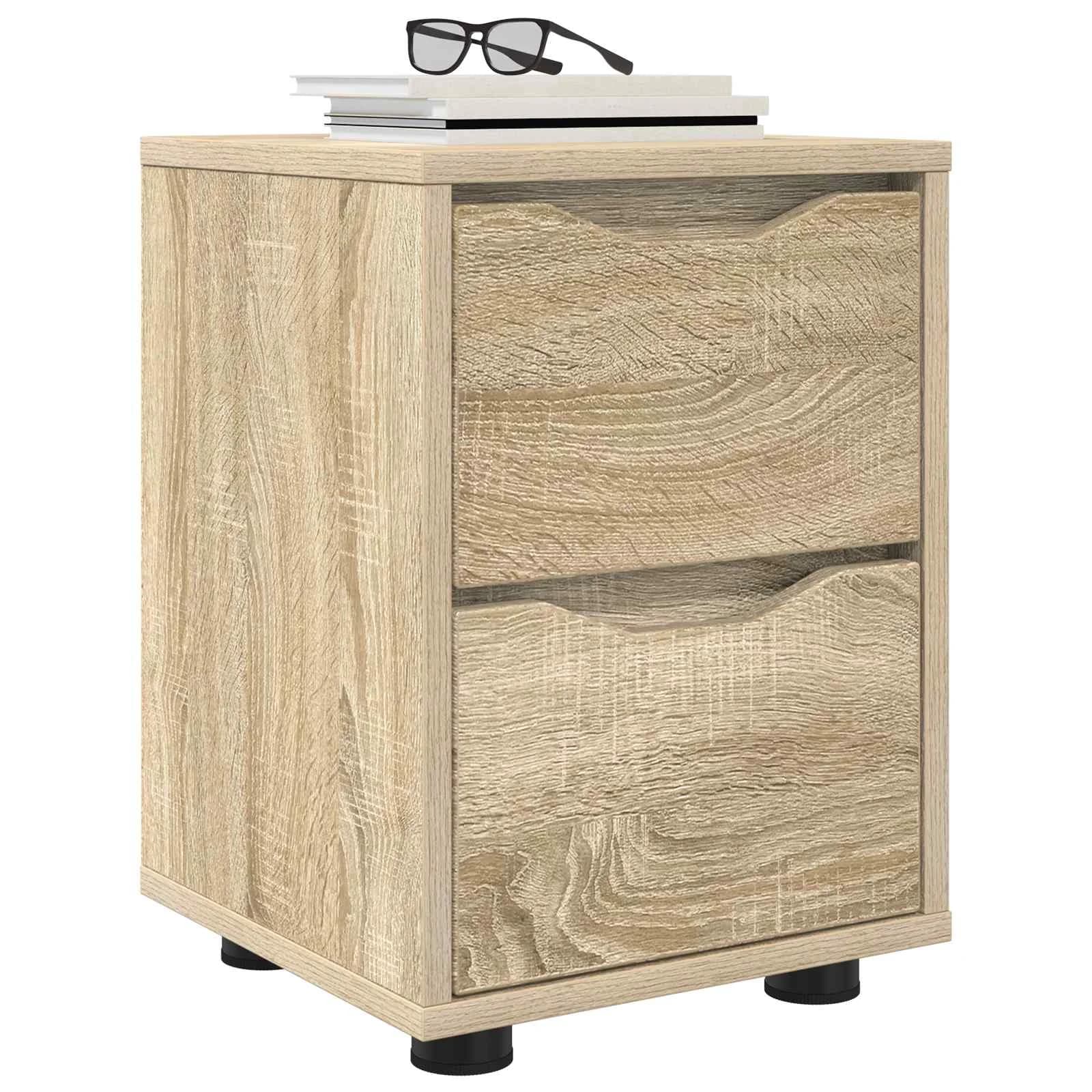 Posteljne mize 2 kos Sonoma hrast 30,5 x 30 x 43 cm - slika 3