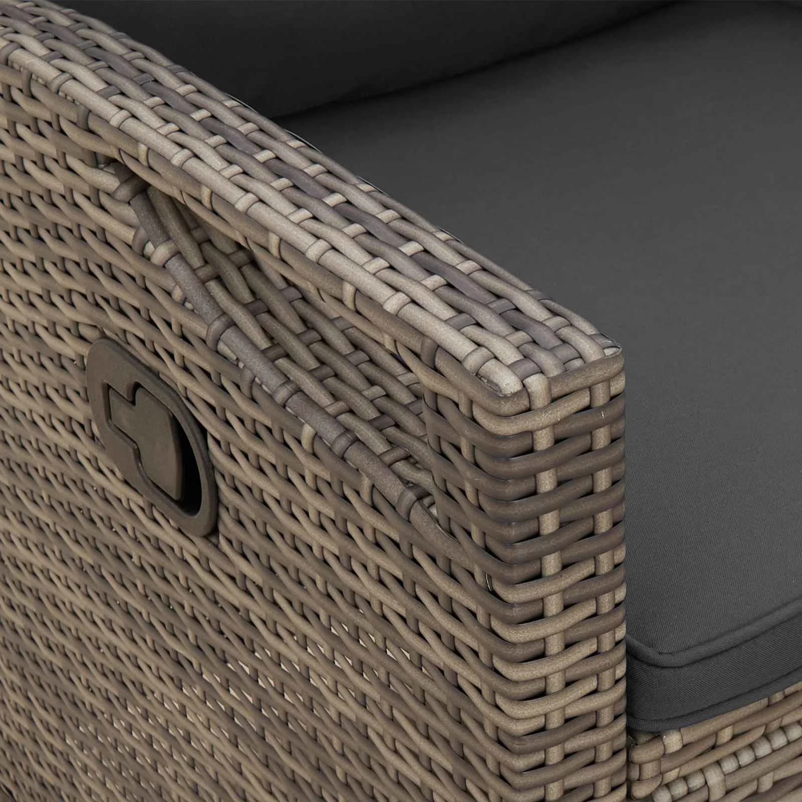 Vrtna klop z blazino Siva in temno siva 105 x 60 x 112 cm - slika 7