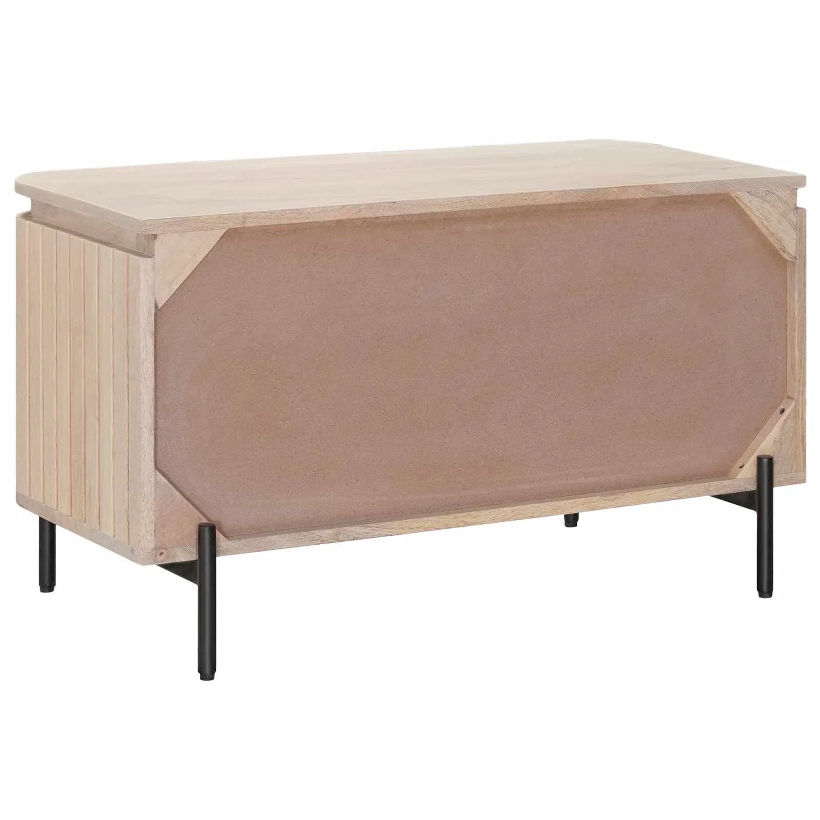 Klop za čevlje 85 x 37 x 48 cm Masivno mangovo les in vezan les - slika 7