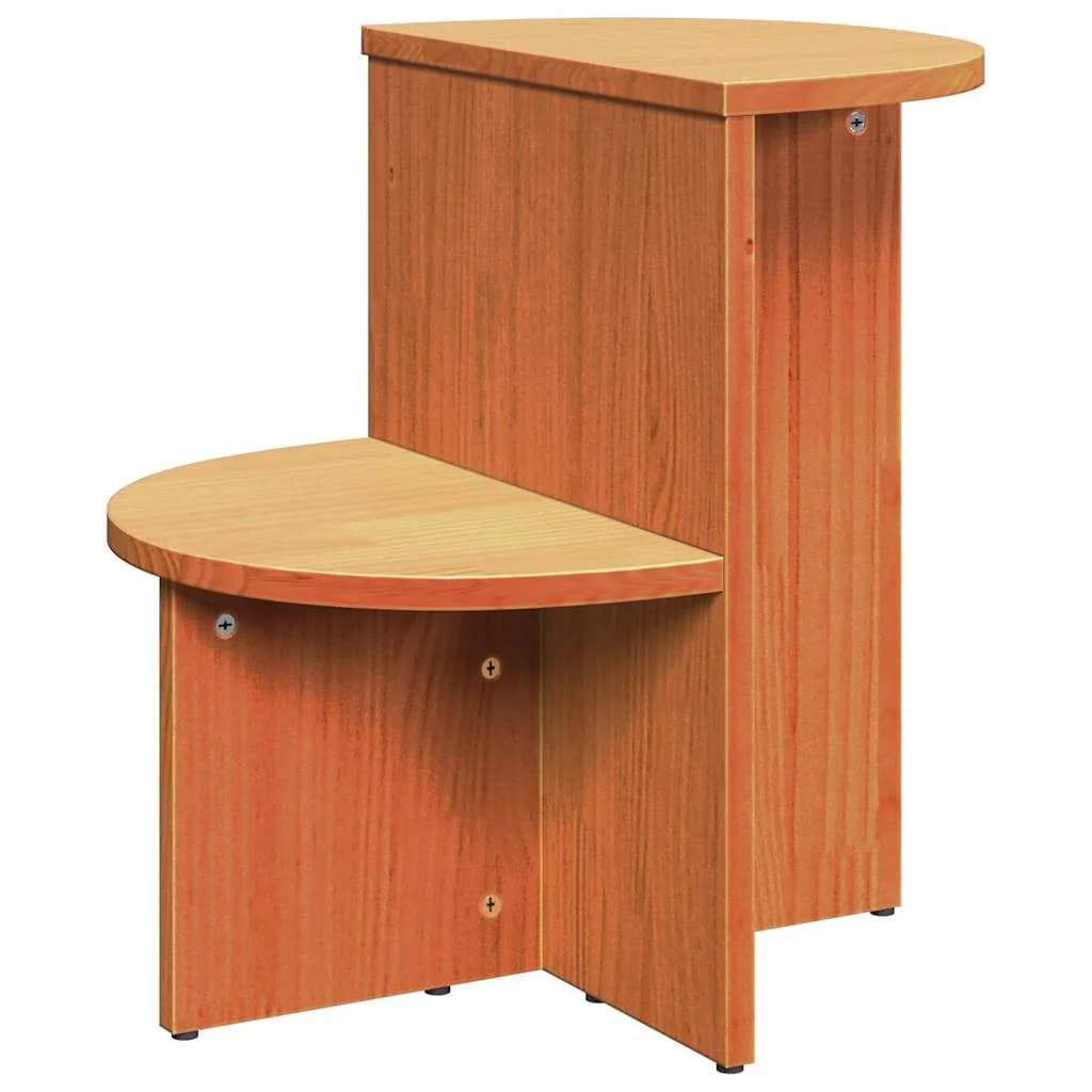 Klubska miza Voskast rjav 50 x 40 x 50 cm Trdna borovina - slika 2