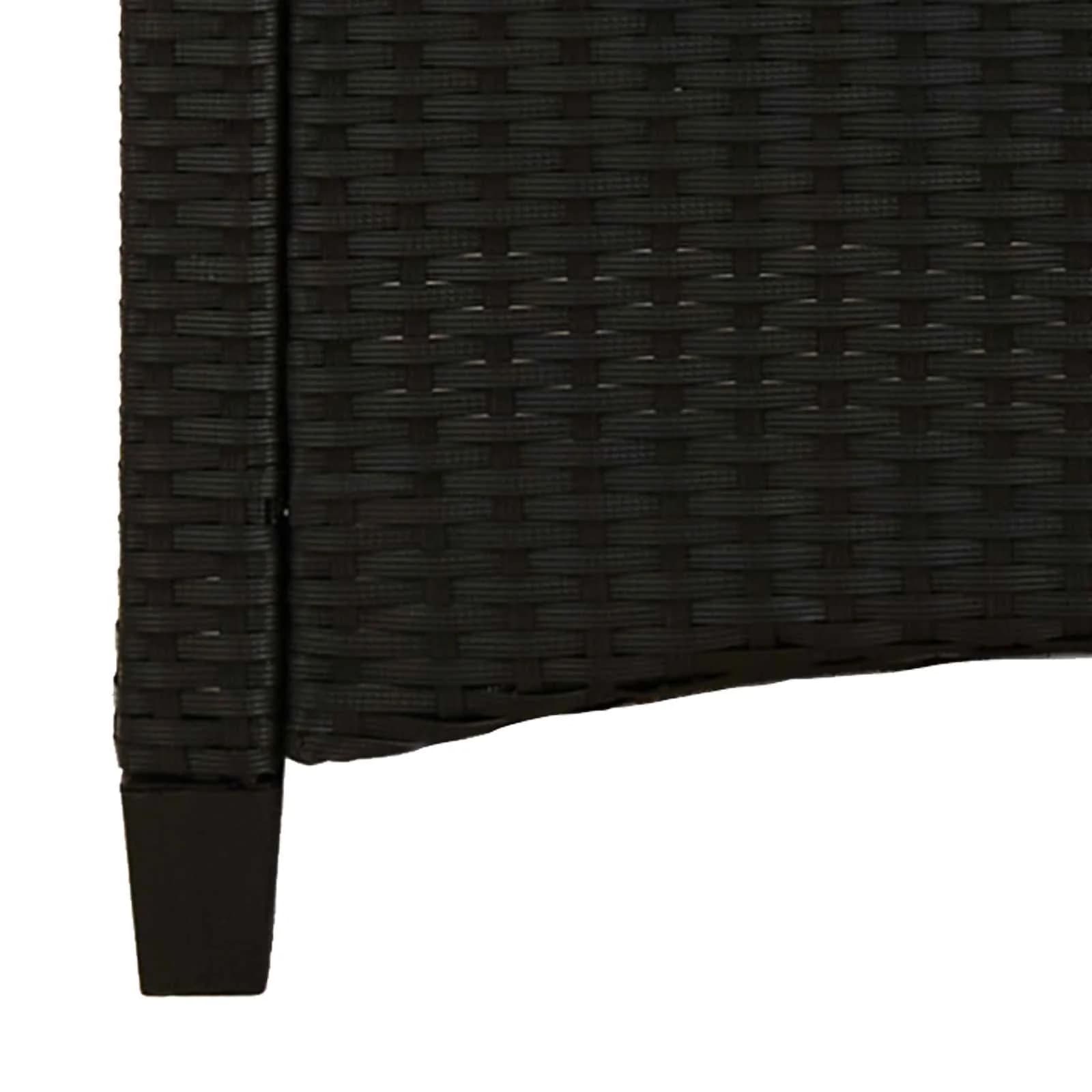 Vrtna klop z blazino Črna 105 x 60 x 112 cm Jeklo in poliestren - slika 8