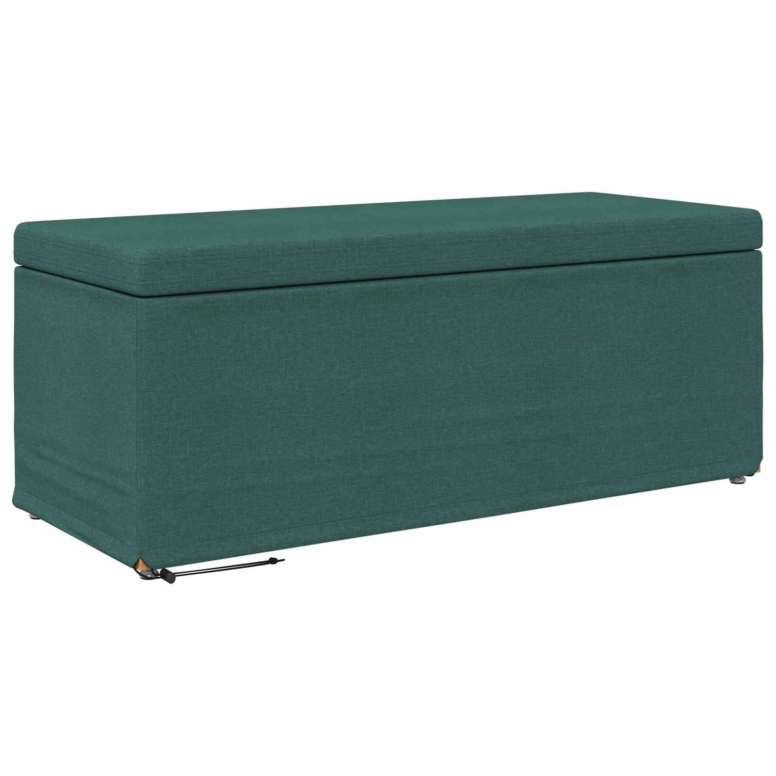 Stolica Temno zelena 101 x 41 x 40 cm Tkanina in obdelano les - slika 2