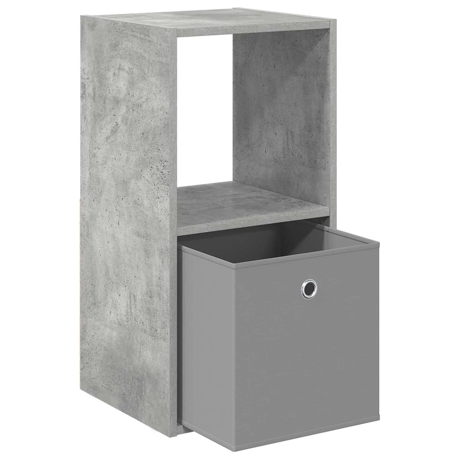 Nočna omarica Betonsko siva 35 x 32 x 68,5 cm Inženirski les - slika 5