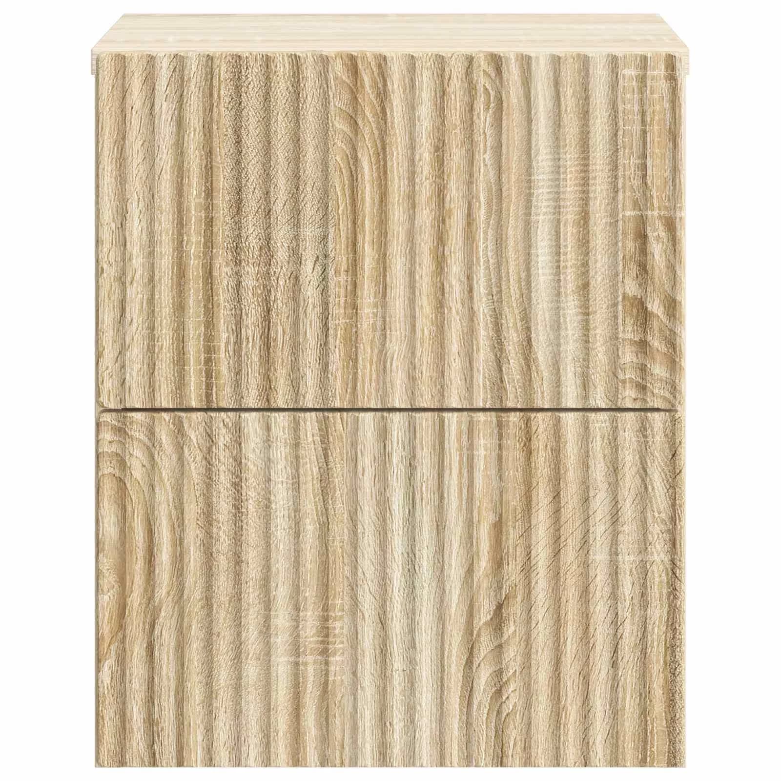 Stenski nočni omarici s predalom Sonoma hrast 33 x 34,5 x 40 cm - slika 5