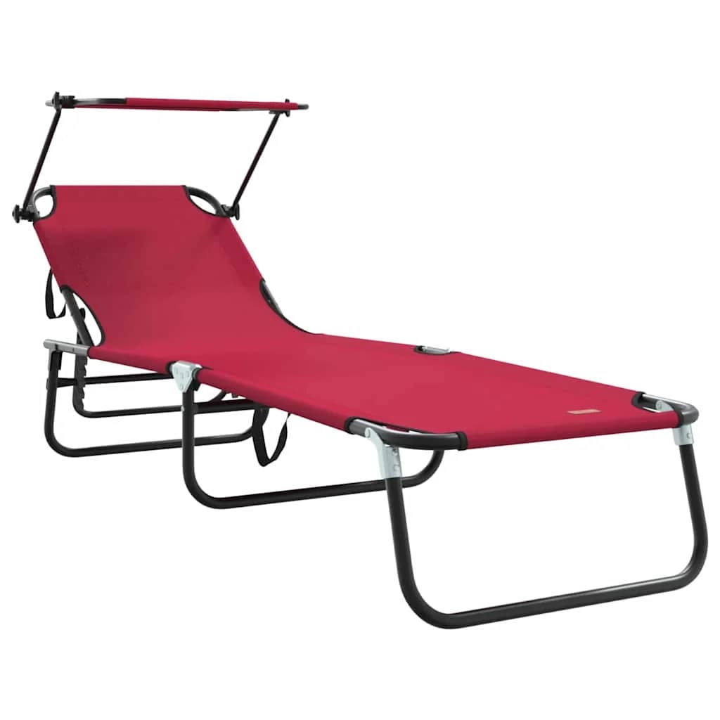 Zložljiv ležalnik Rdeča 190 x 57 x 81 cm oxford - slika 2