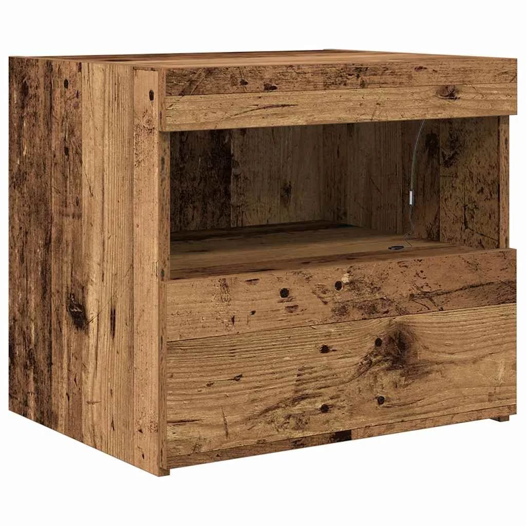 Nočna omarica 2 kos Star les 50 x 40 x 45 cm Inženirski les - slika 6