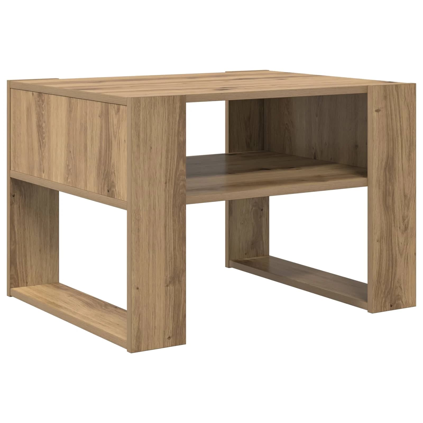 Klubska miza Umetni hrast 66 x 53 x 45 cm Inženirski les - slika 2