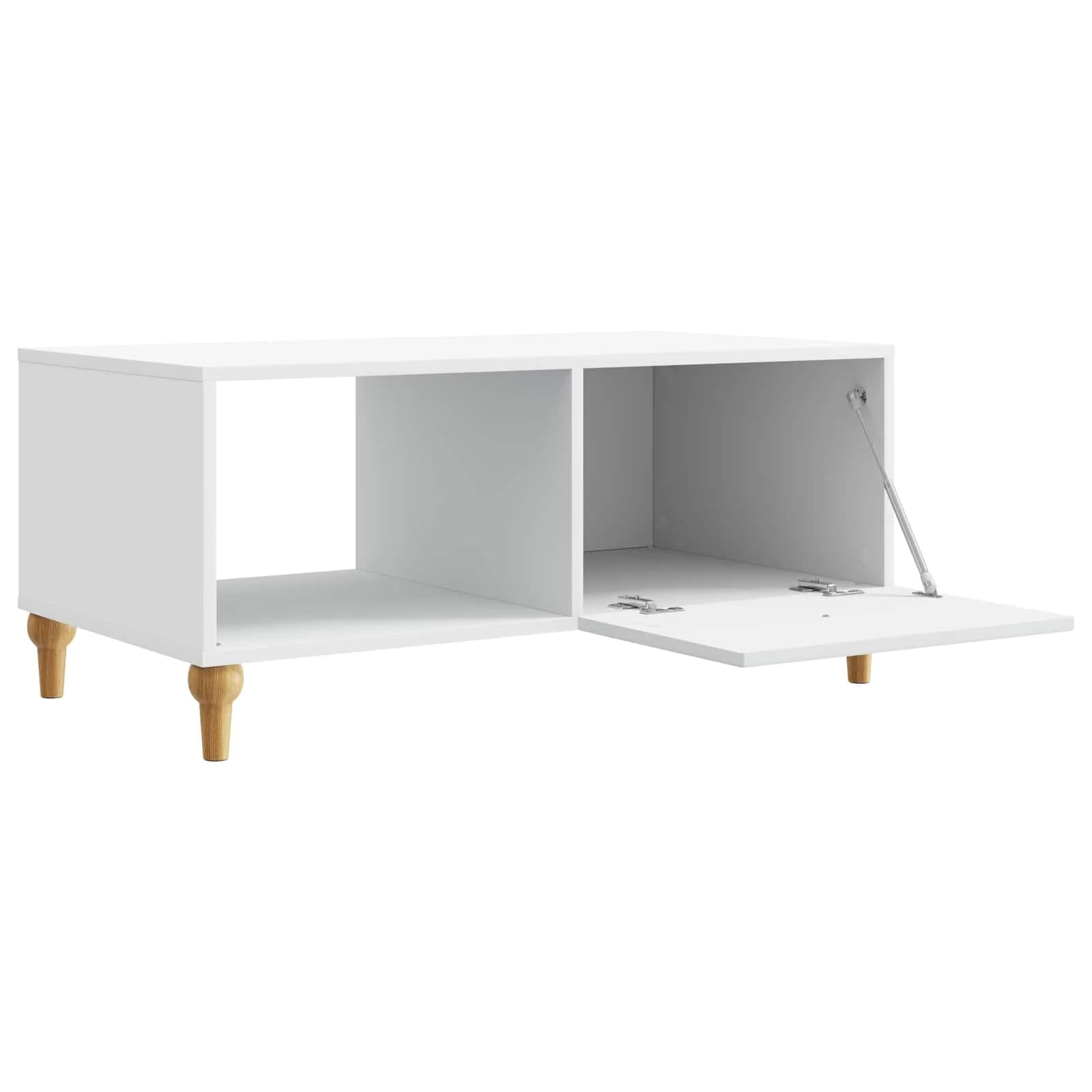 Klubska miza Bela 90 x 50 x 40 cm Inženirski les - slika 4