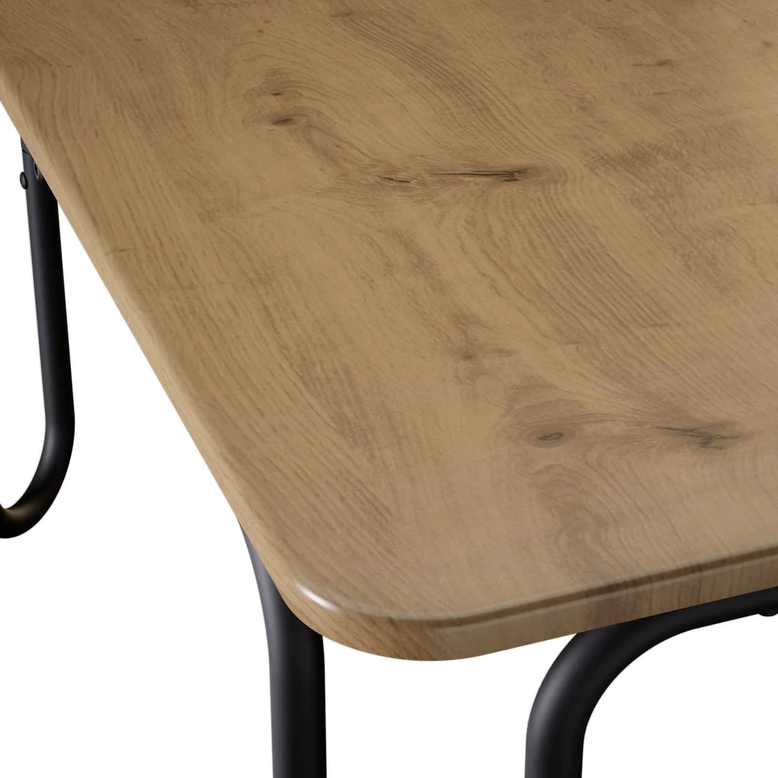 Klubska miza Artisan hrast 100 x 100 x 45 cm Inženirski les - slika 6