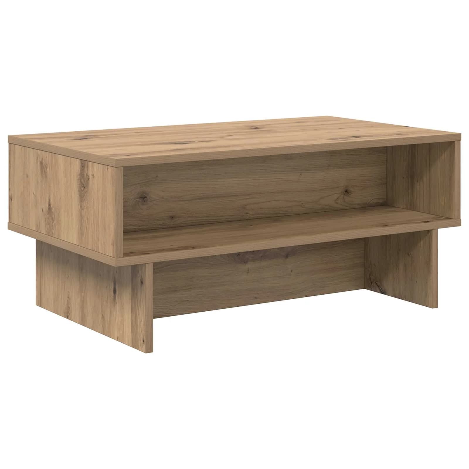 Klubska miza Umetni hrast 80 x 46 x 35 cm Inženirski les - slika 2