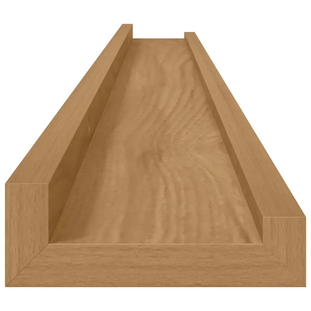 Stenska polica Montaža za steno 4 kos Rjava 100 x 9 x 3 cm - slika 8