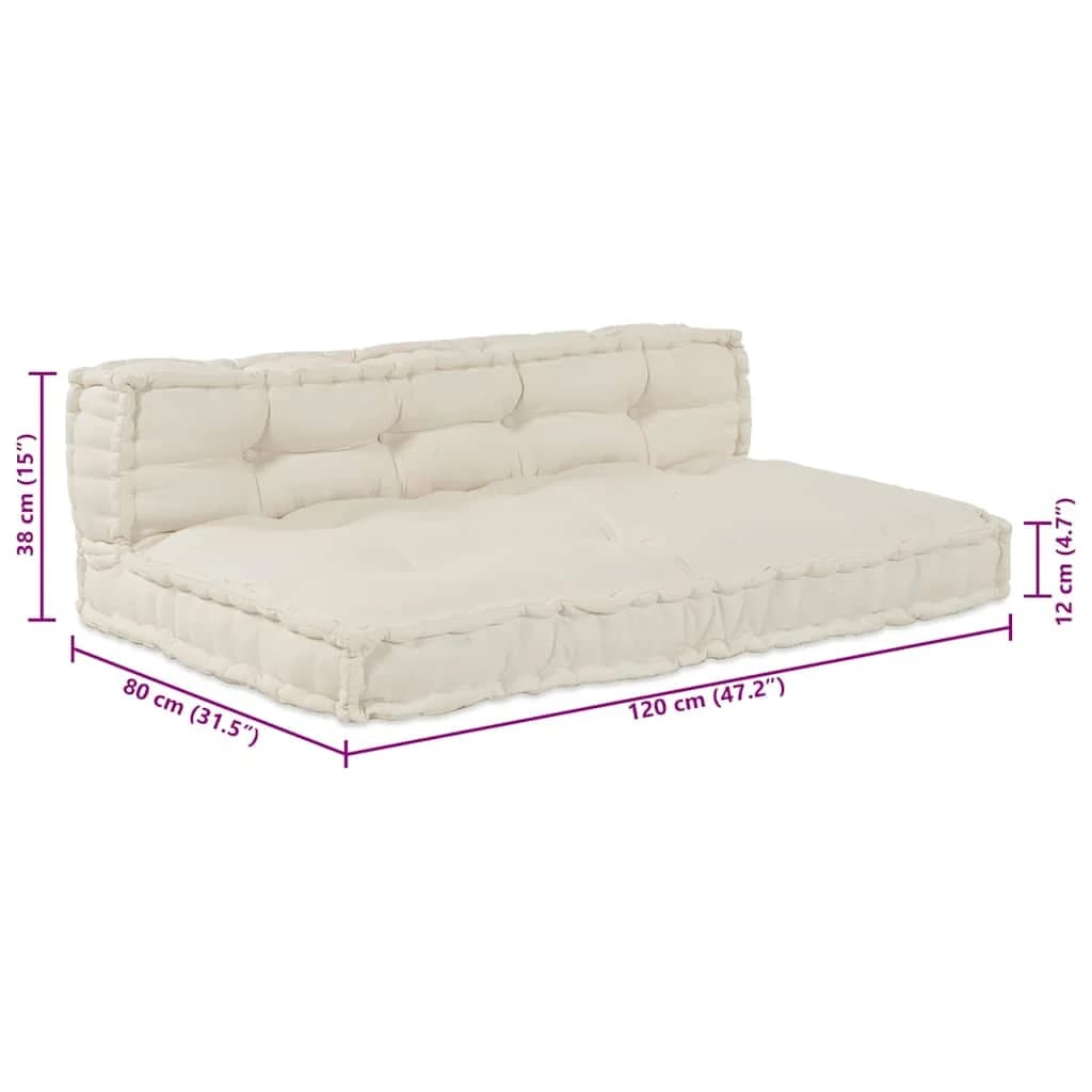 Blazina za paletni kafi 2 kos Blago Krem 120 x 80 x 38 cm - slika 10