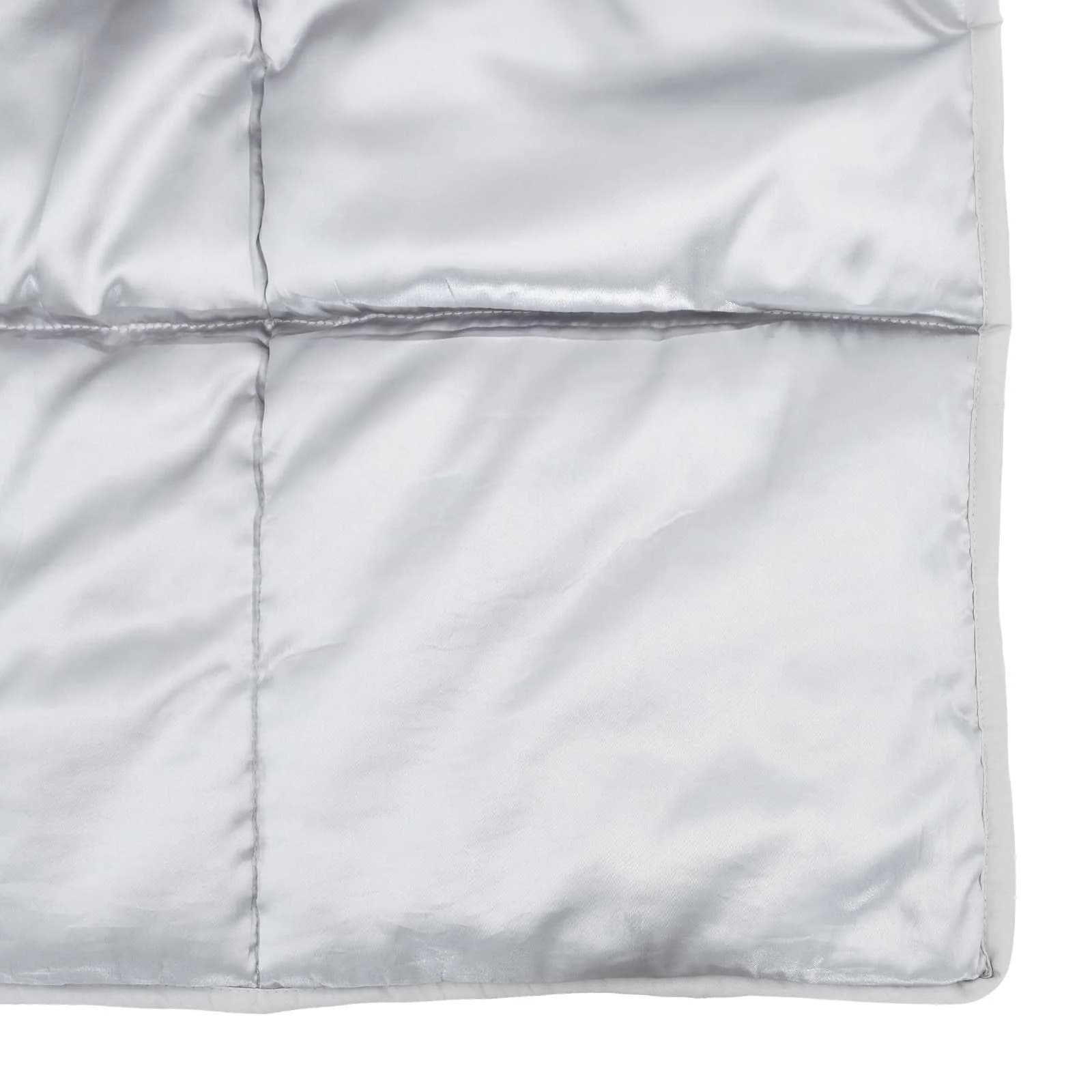 Zimska posteljnina srebrna 200 x 220 cm Satin in mikrovlakna - slika 8
