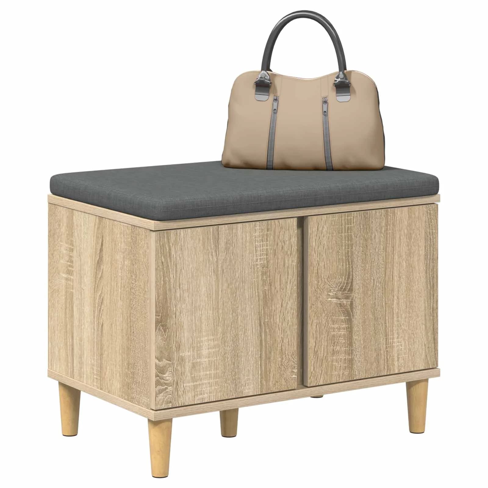 Haldna klop z blazino z vrati Sonoma hrast 60 x 38 x 46 cm - slika 3